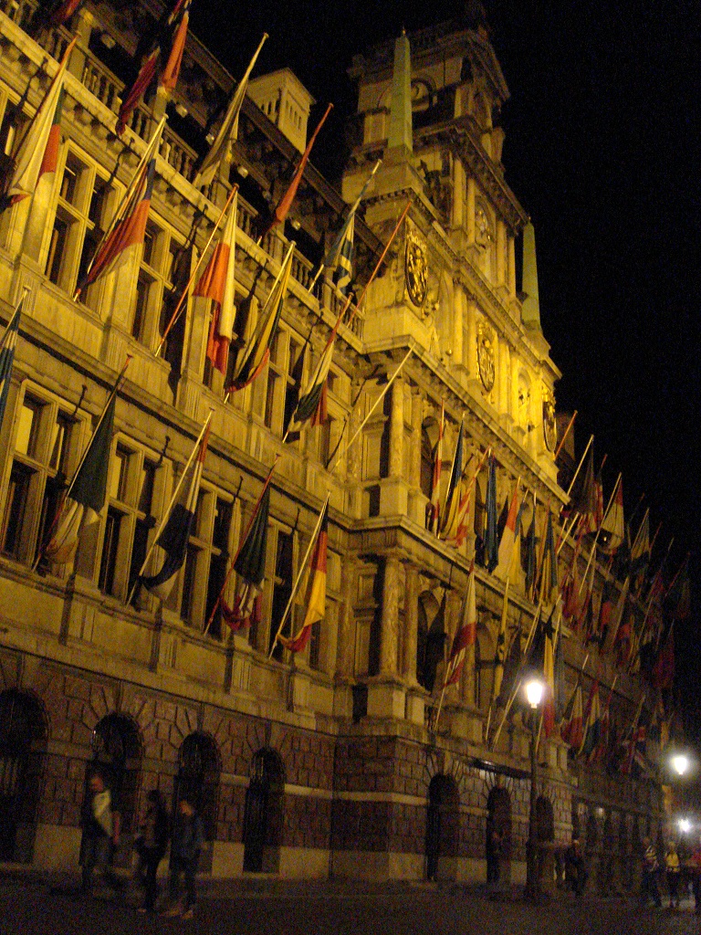 Façade of the Stadhuis in the the Grote Markt in Antwerp