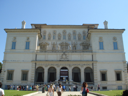 The façade of the Villa Borghese in Rome