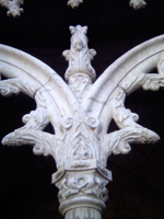 Carving in the Cloister of the Mosteiro dos Jeronimos, Belem, Lisbon, Portugal