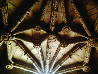 Groin vaulting in the Mosteiro dos Jeronimos, Belem, Lisbon, Portugal